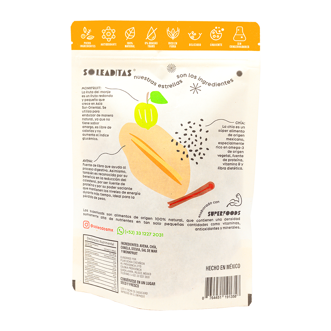 Galletita de Avena con Fresa Natural y Chía