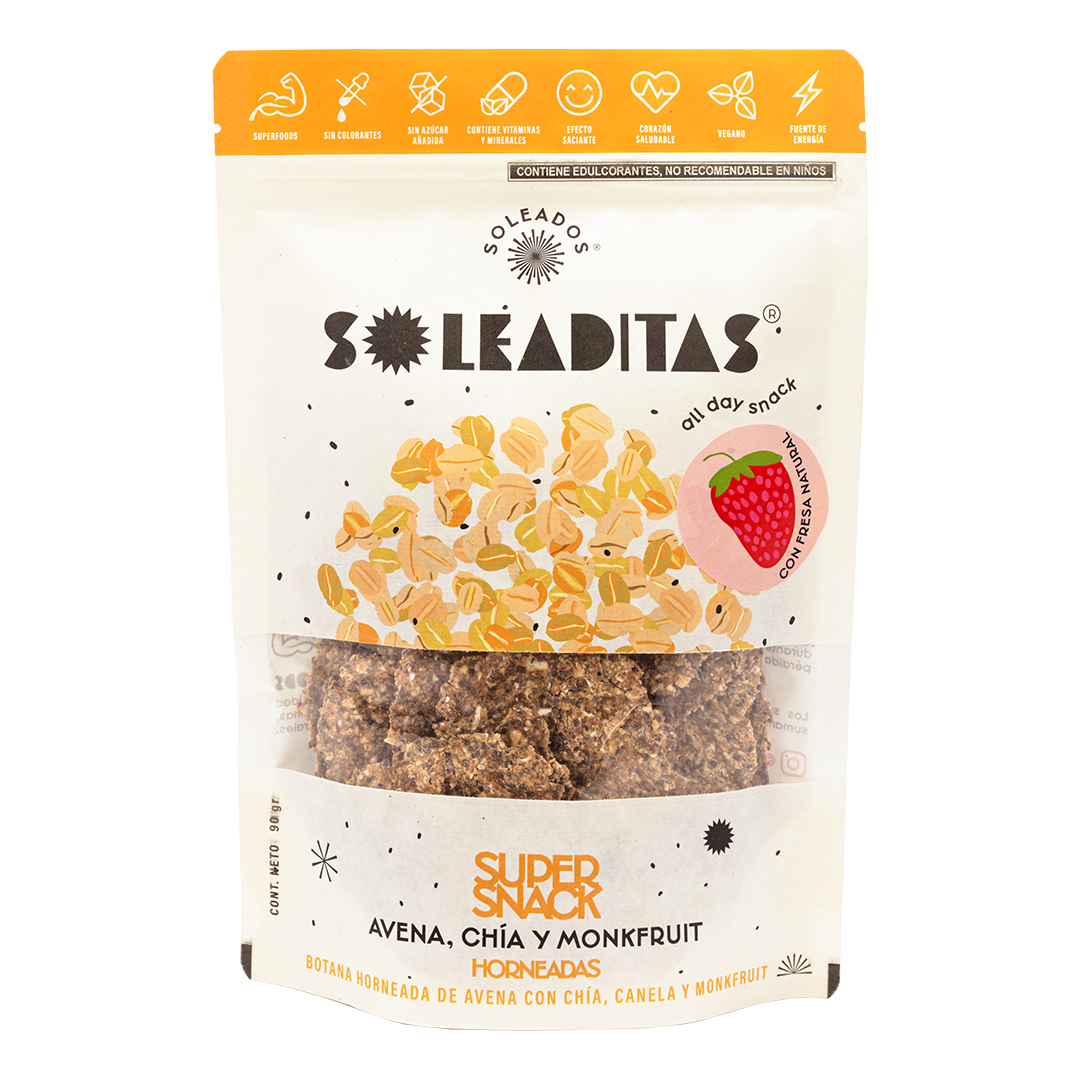 Galletita de Avena con Fresa Natural y Chía