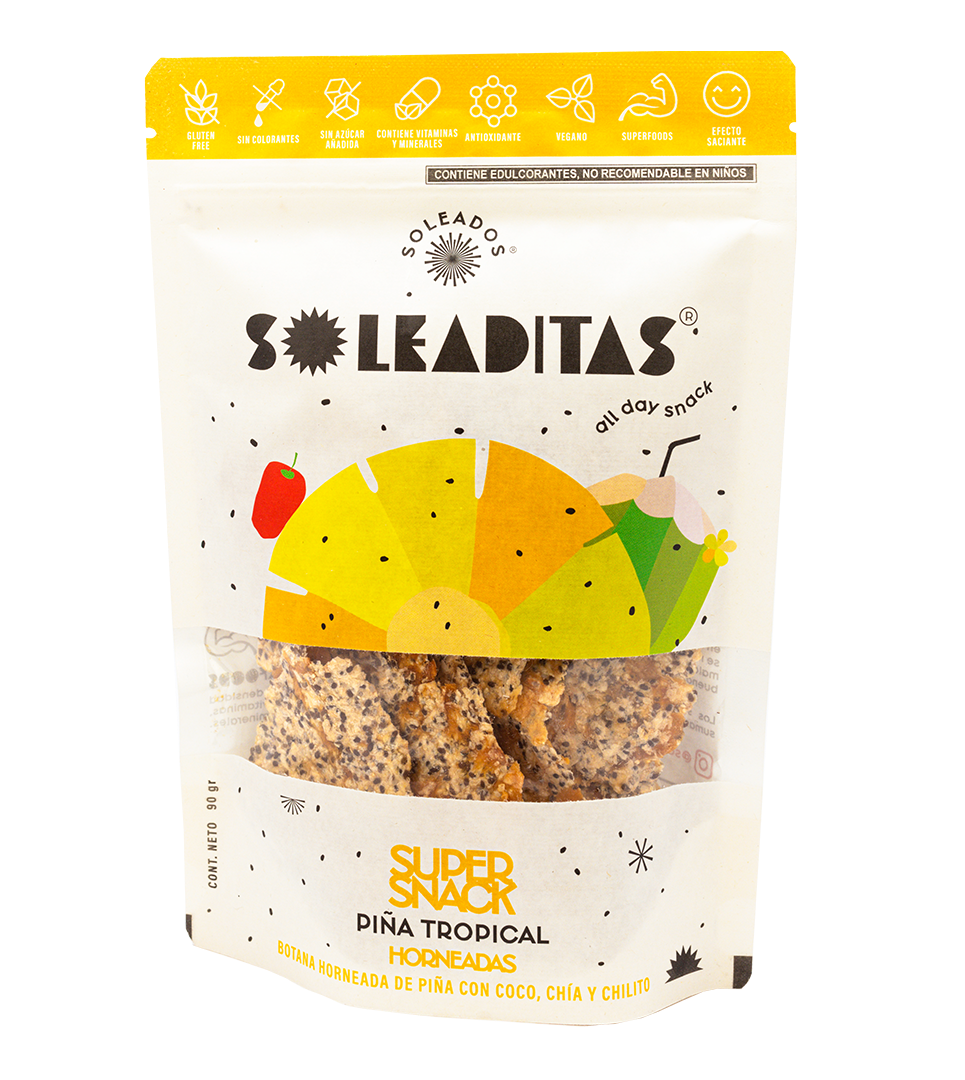 Chips de Piña con Coco, Chía y Chilito