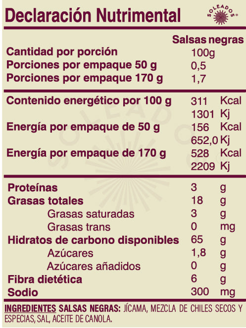 Jicama Salsas Negras