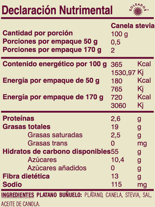 Platano Canela/Stevia